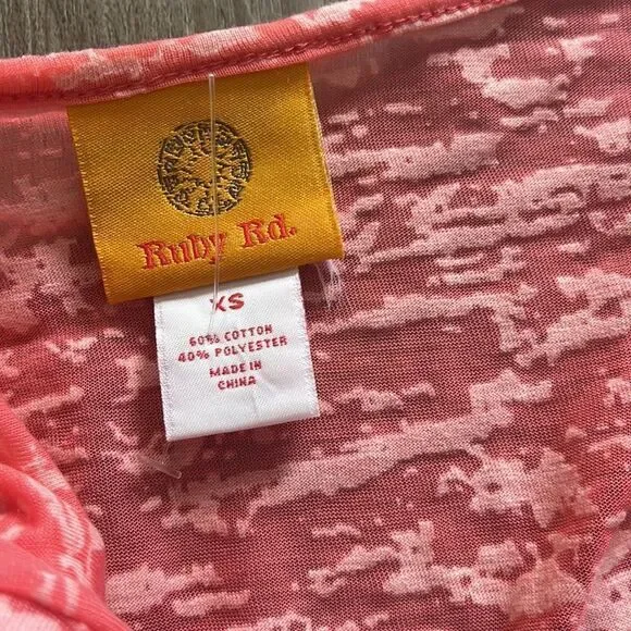 Ruby Rd. Pink/Silver short sleeve top - Picture 4 of 4